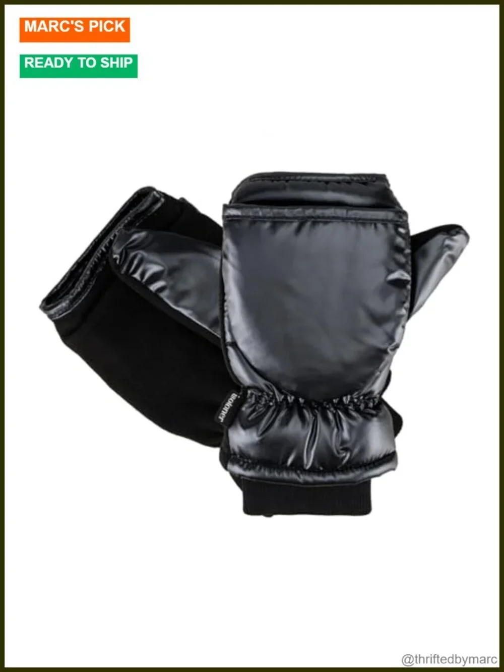 Isotoner Womens Water Repellent Touchscreen Flip Top Mittens with SleekHeat